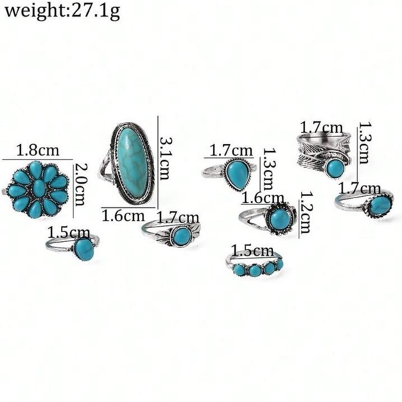 Bohemian Turquoise Ring Collection - Picture 5 of 13